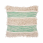 Preview: Green Scandi Boho Tufted Stripe Cushion