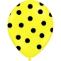 Preview: Balloons 14" Pastel Yellow "Dots", 6 pcs