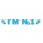 Preview: Blue birthday banner "I'm No. 1"