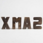 Preview: Carved Wooden Xmas Block Letter Set