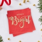 Preview: cocktailservietten-merry-bright-rot-gold