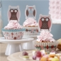 Preview: Cupcake Toppers & Cases - Patchwork Owl