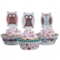 Preview: Cupcake Toppers & Cases - Patchwork Owl