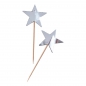 Preview: Silver Foiled Star Cupcake Toppers - Metallic Star