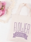 Preview: Jutebeutel - Flower Girl - lila