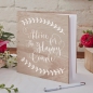 Preview: Wooden Advice Guest Book - Boho