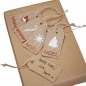 Preview: Christmas Hessian Gift Luggage Tags - Vintage Noel