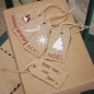 Preview: Christmas Hessian Gift Luggage Tags - Vintage Noel