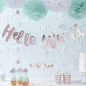 Preview: Rose Gold Hello World Bunting - Hello World