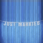 Preview: "Just Married" banner, silver, 16 x 170 cm, 1 pc