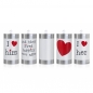 Preview: Wedding cans 5 pcs 1 set silver white