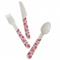 Preview: Tropical Wooden Cutlery - Flamingo Fun