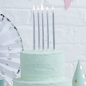 Preview: Silver Tall Candles - Pick & Mix