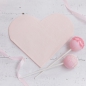 Preview: Pink Heart Shaped Paper Napkins - Princess Party