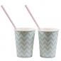 Preview: Paper Cups - Blue - Chevron Divine