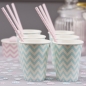 Preview: Paper Cups - Blue - Chevron Divine