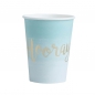 Preview: Mint & Gold Foiled Hooray Paper Cups - Pick & Mix