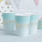 Preview: Mint & Gold Foiled Hooray Paper Cups - Pick & Mix