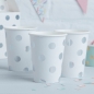 Preview: Silver Foiled Polka Dot Paper Cups - Pick & Mix