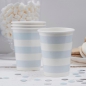 Preview: Baby Blue Stripe Paper Cups - Pastel Perfection