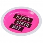 Preview: Happy Birthday Pink Paper Plates - Neon Birthday