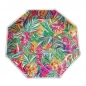 Preview: Iridescent Tropical Print Paper Plates - Hot Summer