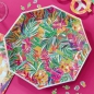 Preview: Iridescent Tropical Print Paper Plates - Hot Summer