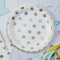 Preview: Gold Foiled Polka Dot Paper Plates - Pick and Mix