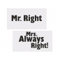 Preview: Funny cards, "Mr. Right" and "Mrs. Always Right!", 2 pcs