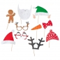 Preview: Festive Family Photo Booth Party Props - Santa & Friends