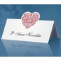 Preview: Table cards, white with deep red heart, 6 cm x 10,5 cm, 25 pcs