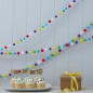 Preview: Pom Pom Garland - Happy Birthday Kraft