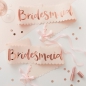 Preview: Pink and Rose Gold Bridesmaid Sashes - 2 Pack - Team Bride