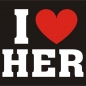 Preview: Shoe stickers "I LOVE HER", 2 pcs, 1 packet