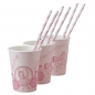 Preview: Princess Pink Carriage Paper Straws - Princess Party