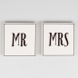 Preview: Set of 2pcs Mr and Mrs Coaster