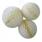 Preview: Ivory Honeycomb Balls - Vintage Affair