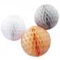 Preview: Honeycomb Balls - Peach, Grey & White - Little One