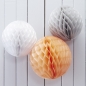 Preview: Honeycomb Balls - Peach, Grey & White - Little One