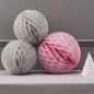 Preview: Wabenball 3er Set Chevron Divine - rosa/grau