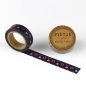 Preview: Washi Masking Tape Blumen - blau/rosa/gelb