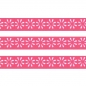 Preview: Washi Masking Tape Blumen - weiß/pink