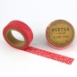 Preview: Washi Masking Tape Blumen - weiß/rot