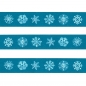 Preview: Washi Masking Tape Snowflakes - white/blue