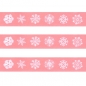 Preview: Washi Masking Tape Snowflakes - white/babypink