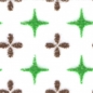 Preview: Washi Masking Tape Stars/Flowers - green/brown/white