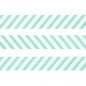 Preview: Washi Masking Tape Streifen - mint/weiß