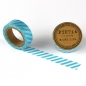 Preview: Washi Masking Tape Stripes - turquoise/white