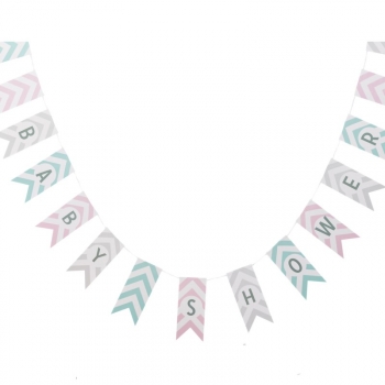 Baby Shower Bunting - Chevron Divine