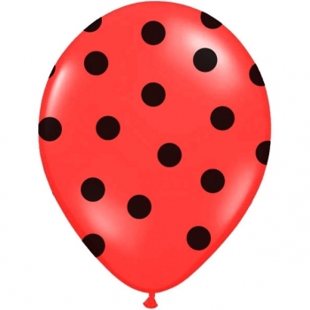 Ballons 6er - schwarz/rot